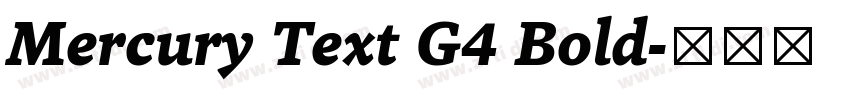 Mercury Text G4 Bold字体转换